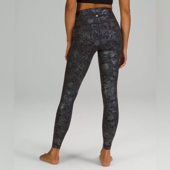 Lululemon Wunder Under HR Tight 28” Size 8 Shine Floral‎ - Picture 2 of 10
